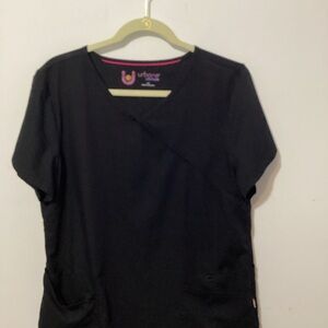 Urbane Scrub Top Large Black Large